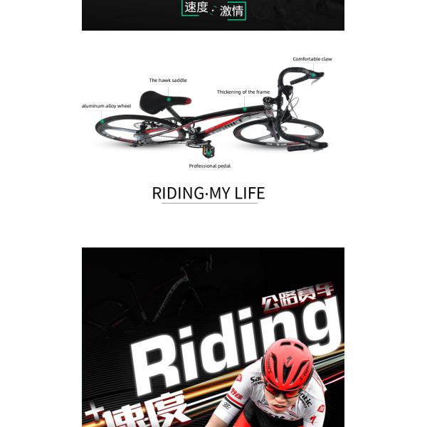 Customizable 26'' Steel Carbon Frame Mountainbike Bicycle 700C Road Bike with F/V Tires and Carton Size 135*19*72cm