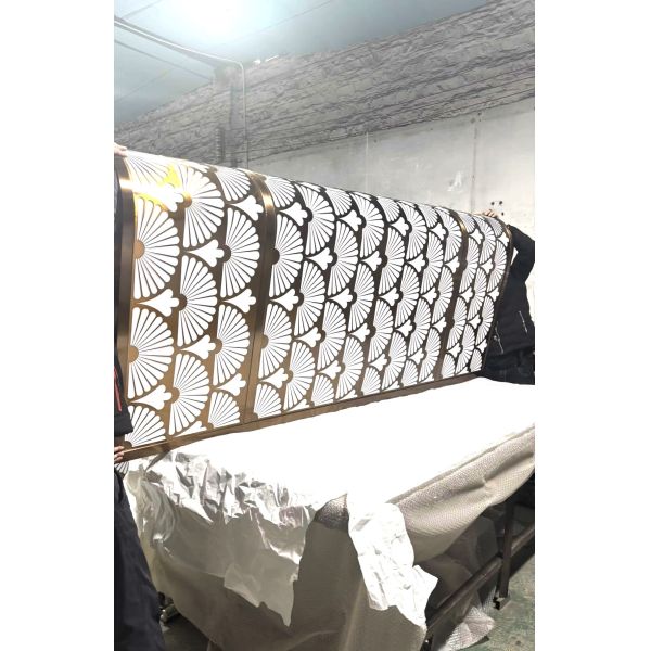 Stainless steel partition panel design view 5