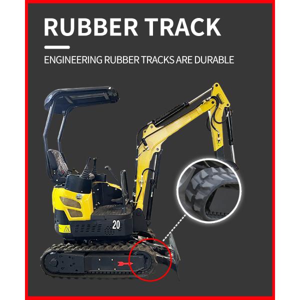 Changchai 390 Tailless Mini Excavator Machine 2 Ton 20KW With Boom Swing