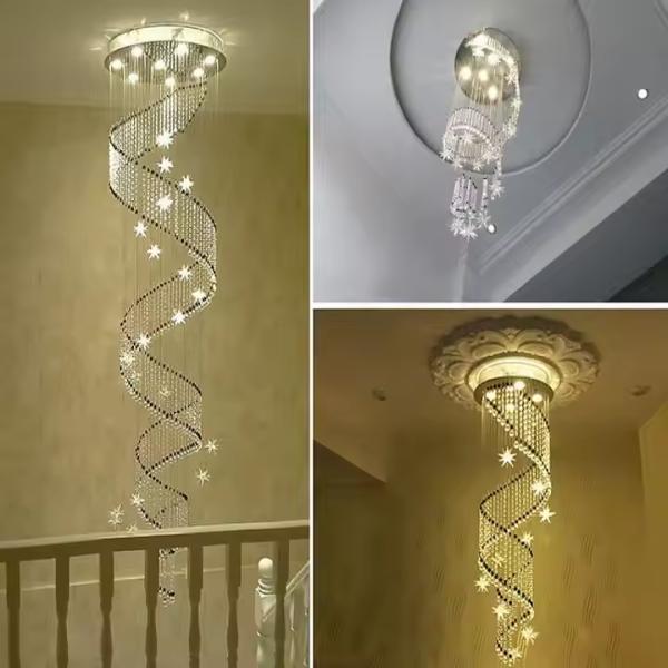 Modern Luxury Crystal Chandelier LED Ceiling Light for Living Room