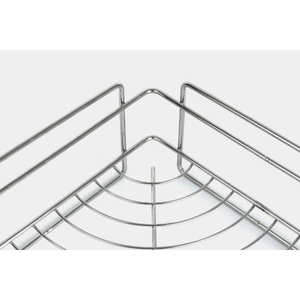 Nano WGO Corner Shower Caddy Rust Proof 10.1cm High Suction Fixed