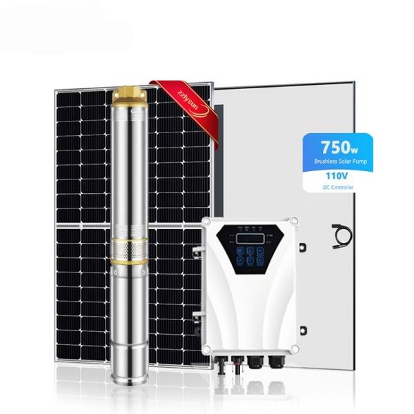 Good quality brushless agricultural irrigation high pressure solar submersible