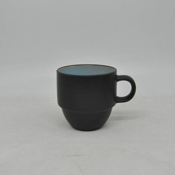 Blue 4pcs Rustic Pottery Dinnerware Rustic Ceramic Plates Bowl And Cup