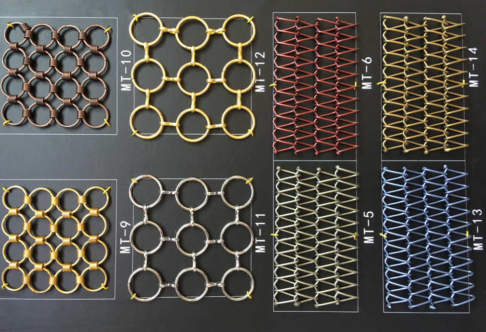 Aluminum Alloy Metal Chain Link Curtain 1.6mm And 2.0mm Wire Diameter