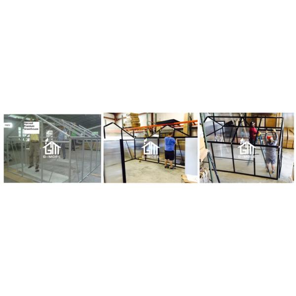 Aluminum Greenhouse-Titan series-406X306X243CM-Green/Black Color-10mm thick PC
