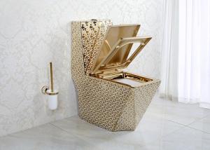China Siphon Flushing Bathroom Toilet Bowl , Diamond shape One Piece Western Toilet on sale