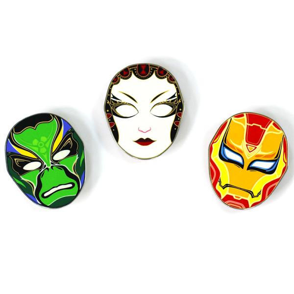 Custom Design 3D Logo Hard Soft Enamel Metal Magnetic Badge Lapel Pin for Suit Boys With Backing Card