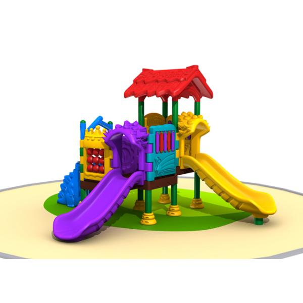 Shining Colors Kids Plastic Playground Equipment Toddler Garden Toys 4CBM Volume