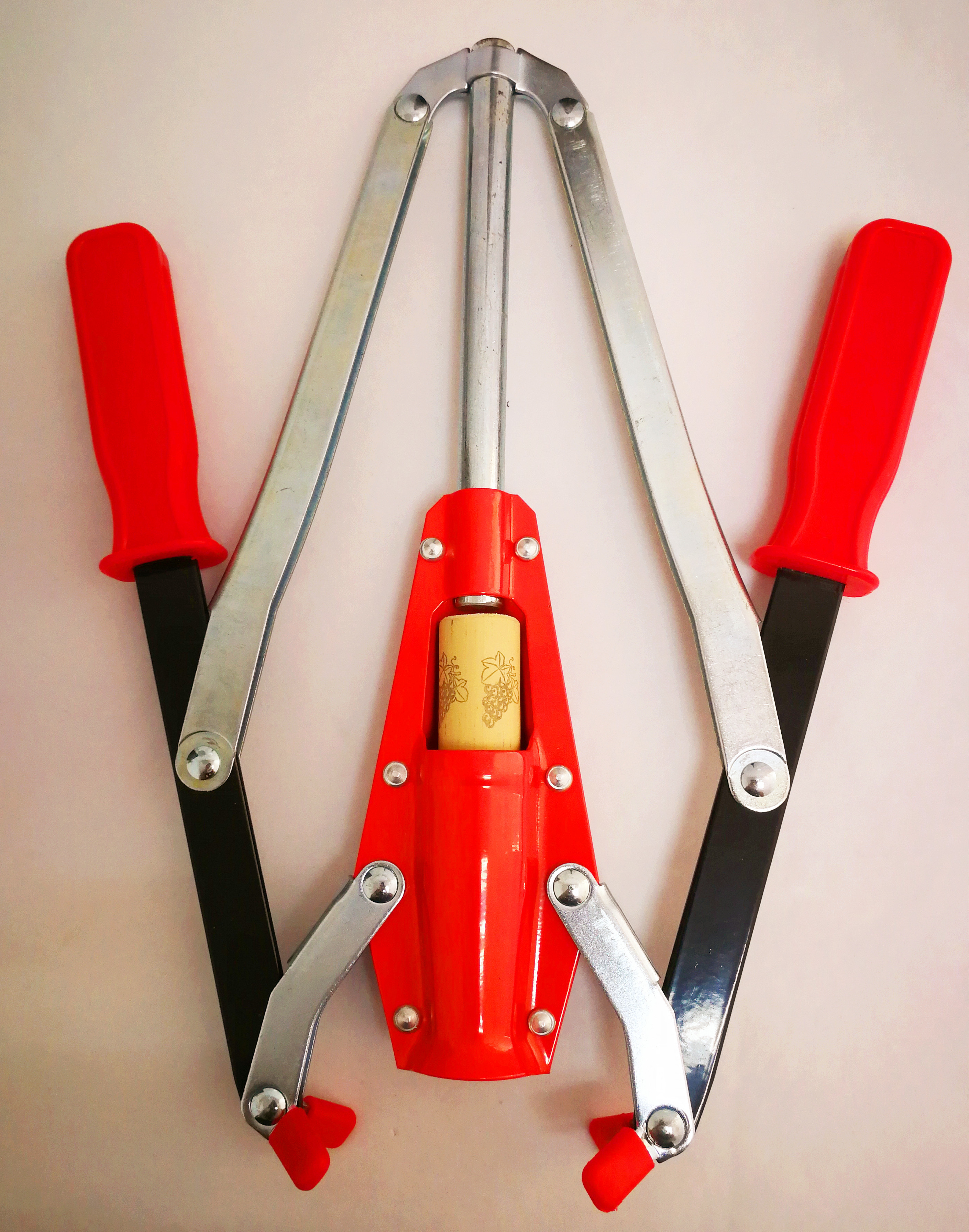 Home Brew Wine Bottle Hand Corker , Metal And Plastic Hand Held Wine Corker