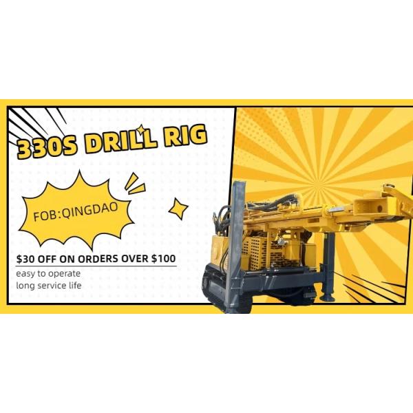 330 Meters Crawler Borehole Hydraulic Crawler Type Water Well Drilling Rig for Sale