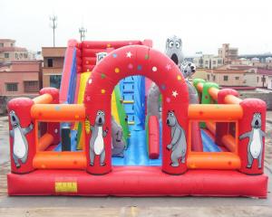Quality Bear Inflatable Theme Park Bounce House Gonflables Jumping Castle Digitial Printing wholesale