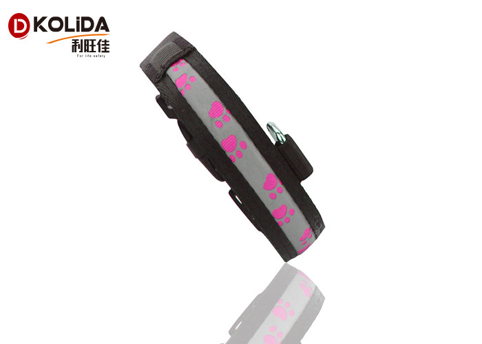 Safety Pet Night Light LED Dog Collar , 3 Sizes Nylon Glow In The Dark Collar