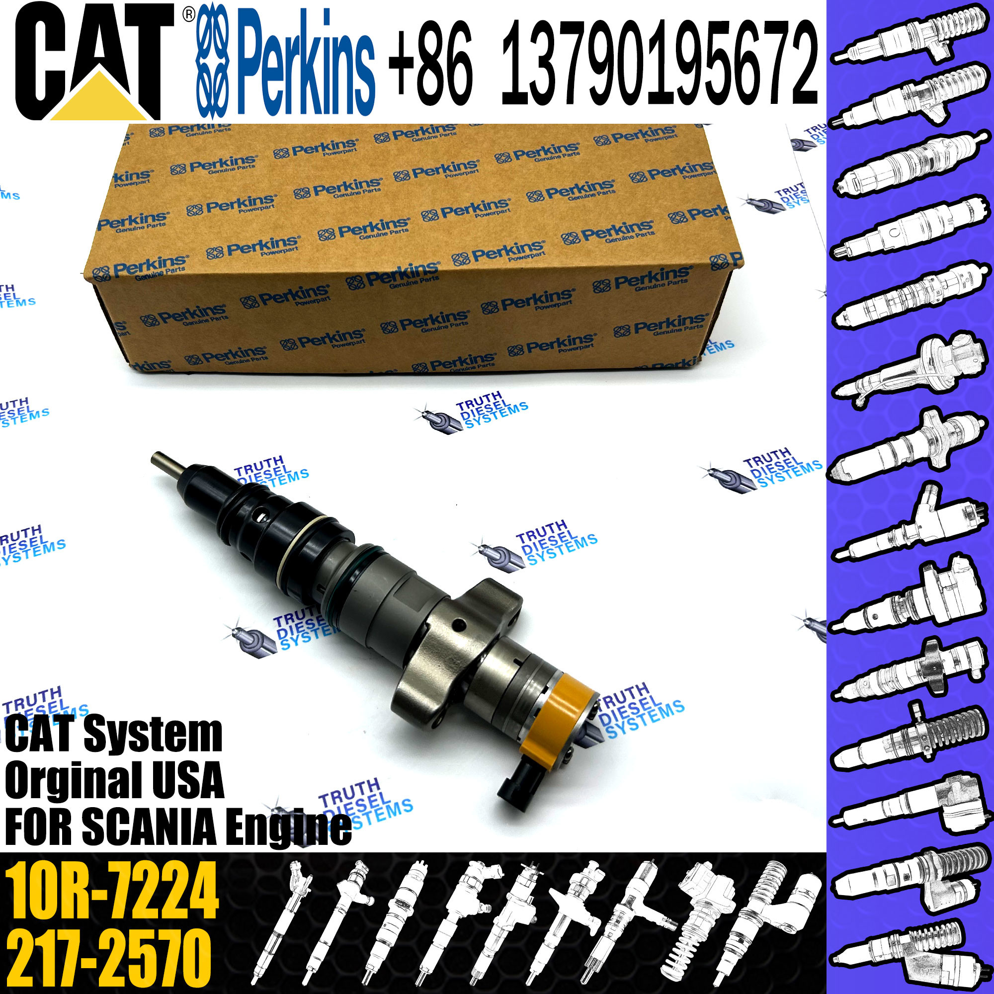 C9 C-9 Engine Diesel Injector 387-9427 387-9433 235-2888 10R7224 10R-7224 Common Rail Injector