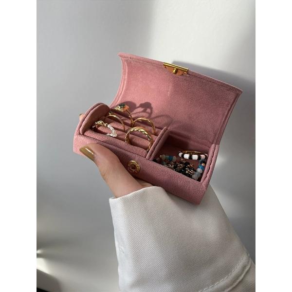 NEW EXQUISITE HIGH-GRADE VELVET JEWELRY BOX RING BRACELET NECKLACE STORAGE BOX TRAVEL SMALL PORTABLE JEWELRY