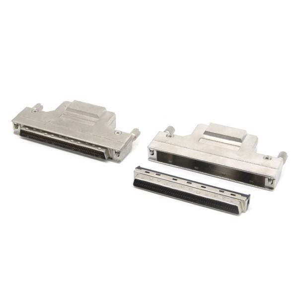 1.27mm pitch HPDB Type male SCSI 100pin Connector with metal shell solder