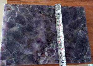 China Natural Amethyst Semi Precious Stone Slabs For Countertop Decoration on sale