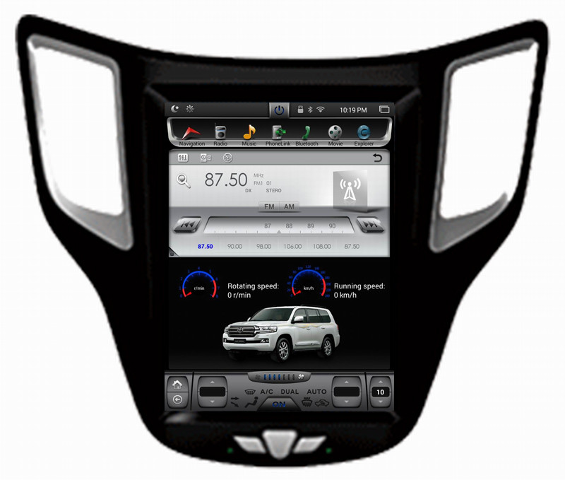 Ouchuangbo car radio dvd vertical screen Tesla style for ChangAn CS35 2014-2015 with SWC bluetooth android 6.0 system