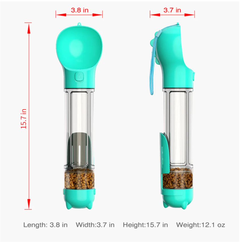 Plastic Outdoor Portable Dog Water Bottle Collapsible Dog Bowl For Hiking