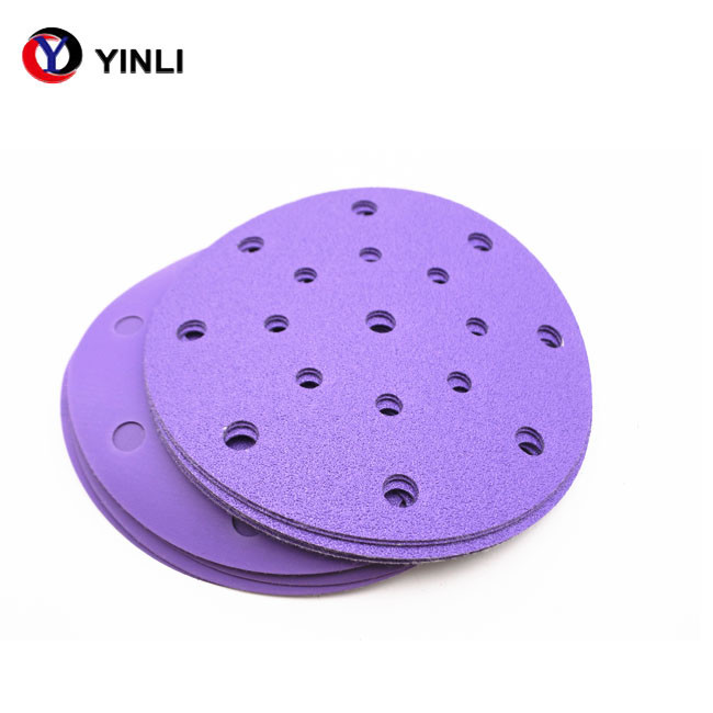 PET Film Aluminium Oxide 125mm Sanding Discs 80 Grit Abrasive