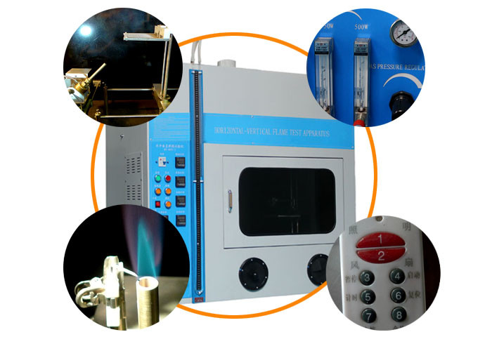 IEC60695-11-10/20 Plastic Material 0.75m³ 50W 500W Flames Horizontal and Vertical Burning Test Chamber