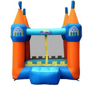 China Orange castle shape lovely princess inflatable small castles bouncer house for kids on sale