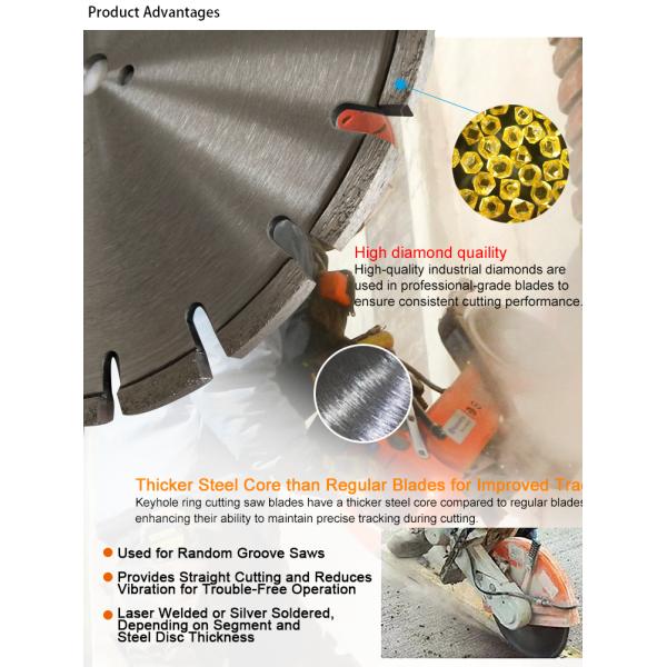 350mm Diamond Concrete Saw Blades , Laser Loop Diamond Asphalt Cutting Blade