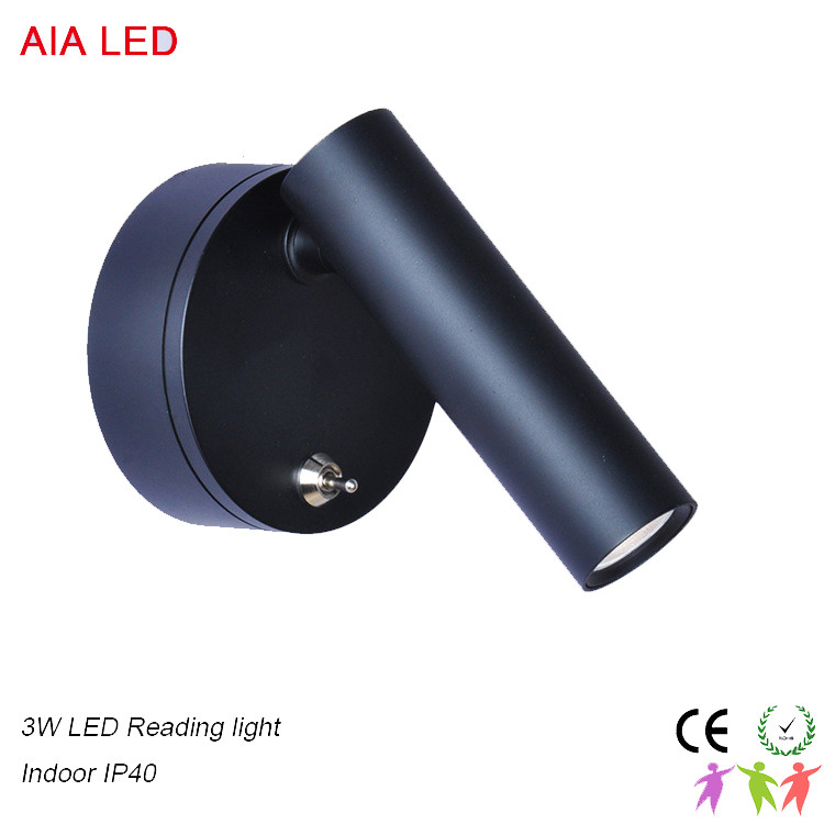 Indoor Silver bedside LED wall lamp/led reading lamps headboard wall light for hotel rooms