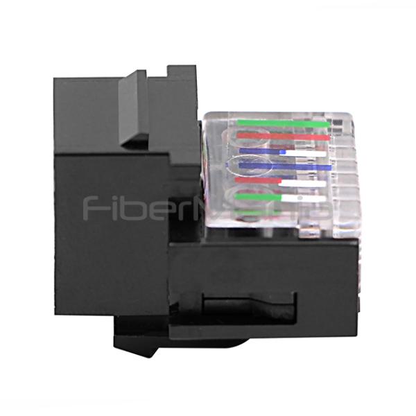 Female Black Color CAT.3 RJ12 6P6C Toolless Type Telephone Keystone Jack