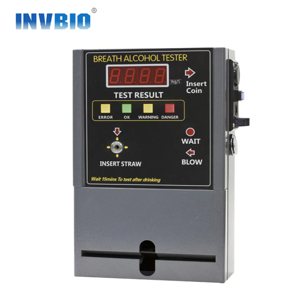 Quality Bar Public Place Coin Operated Breathalyzer Alcohol Tester With Alarm wholesale