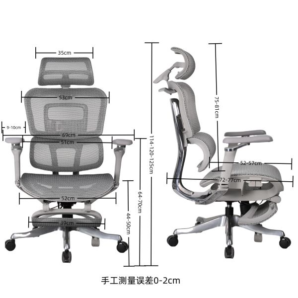 Boss Mesh Ergonomic Office Chair With Footrest 4D Adjustable Armrest