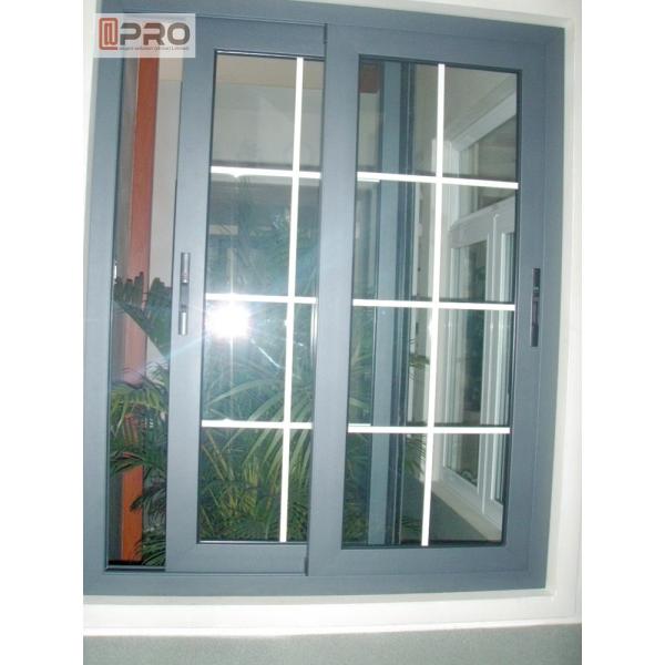 Horizontal Aluminum Frame Sliding Glass Window With Insect Protection Window Screen aluminum sliding side window