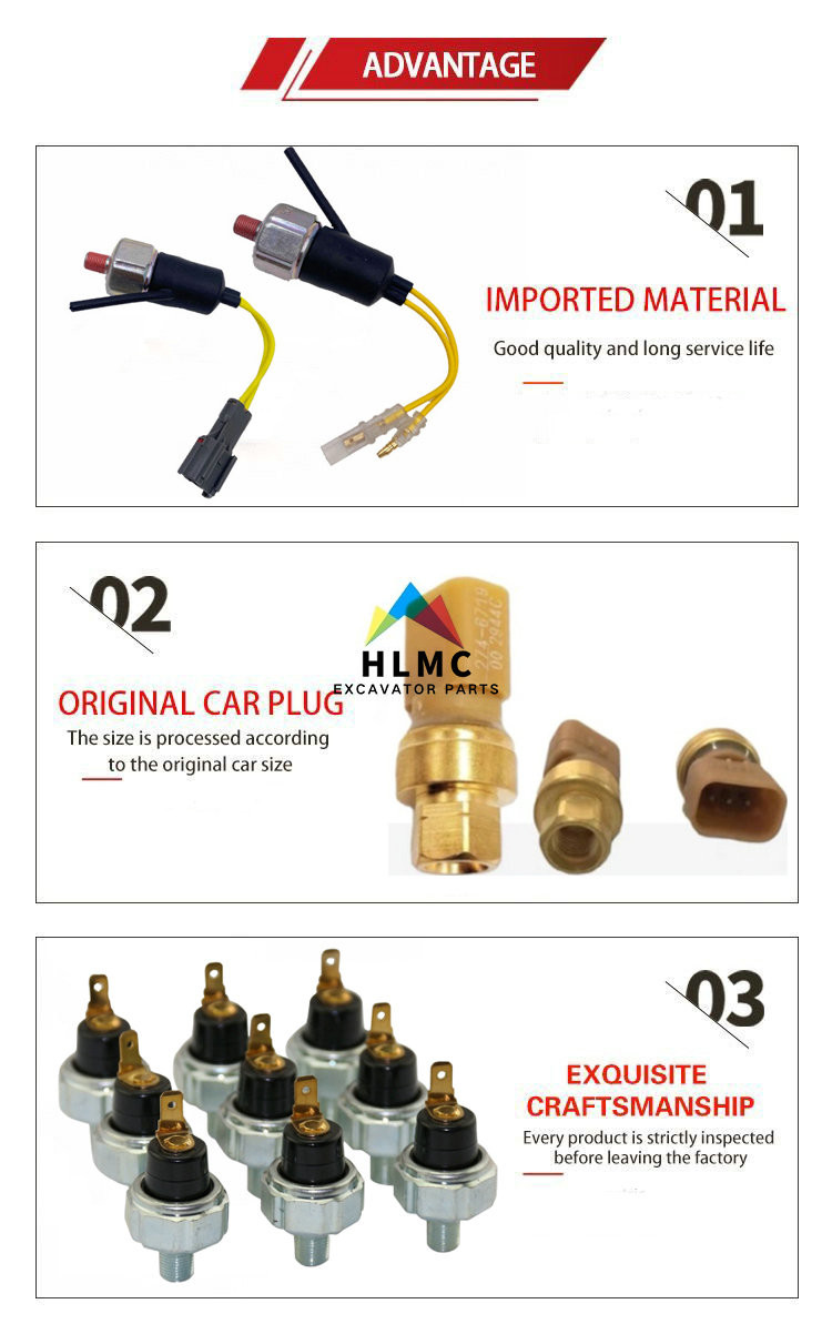 Rebornpart 21E3-5001 21E35001 Oil Pressure Sensor Hyundai R130w-3 R140lc-7 R140lc-9 R160lc-3 R210lc-7 R220lc-9s R250