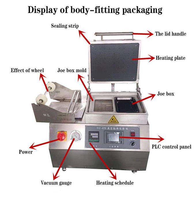 SS304 Dry Chicken Meat Food Packaging Machine 360mm Film Width