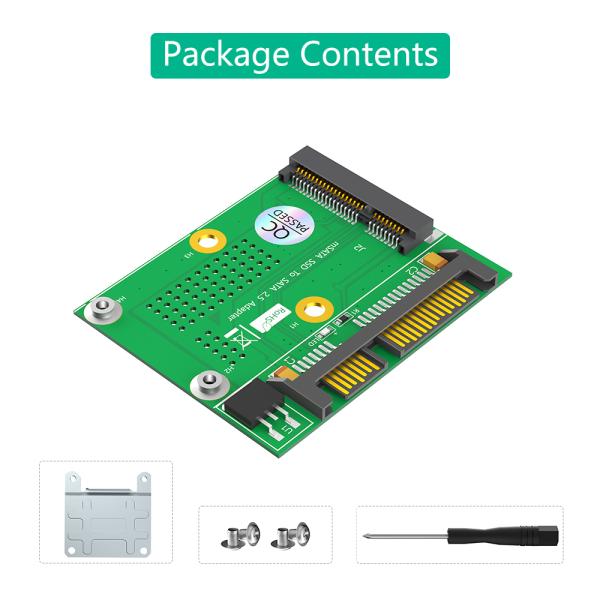 MSATA To SATA III 2.5-inch Adapter With 6Gbps Transmission Suitable For MSATA Full Height And Half Height SSD Expansion Cards