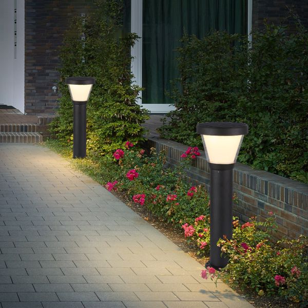 Solar Powered Lawn Lights IP65 Weatherproof Pebble Design Garden Perimeter Lamp