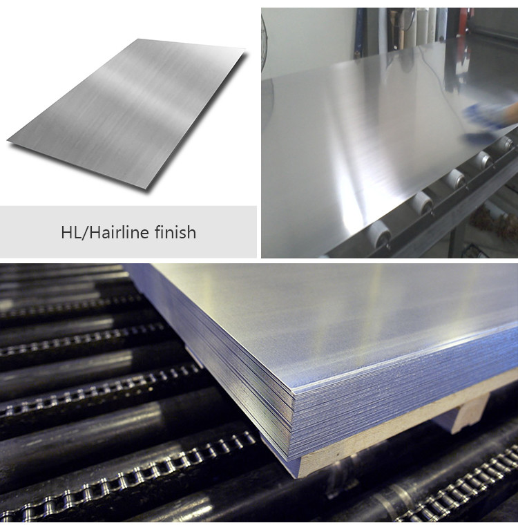 AISI Brushed Stainless Steel Sheet 304 316 Hairline 1219mm Slit Edge