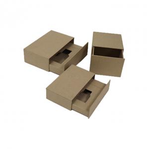 Quality 3mm Essential Oil Paper Box , 1800GSM PMS Kraft Paper Drawer Box wholesale