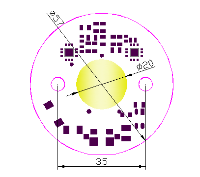 No Shadow Waterproof Led Module 30W 110LM/W Low Harmonic Distortion