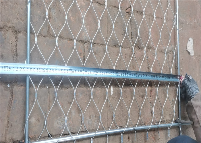 SS304 Child Playground 50m Length Steel Rope Mesh Diamond Hole Shaped
