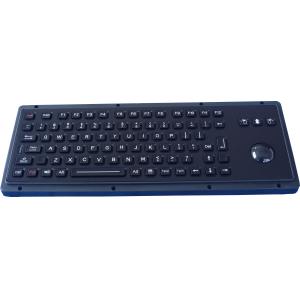 Quality IP65 black vandalproof Industrial Keyboard With Trackball and function keys wholesale