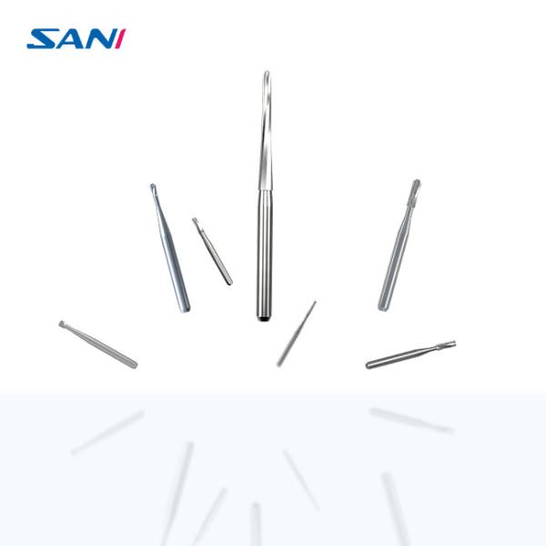 Silver Dental Carbide Burs FG Zekrya 9mm Tungsten Carbide Burs In Dentistry