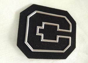 China Personalized Non - Phthalate High Frequency 3D Rubber Patches With Silver Tpu Logo on sale