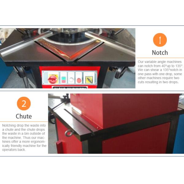 90 Degree Sheet Metal Corner Notcher Hydraulic Variable Angle Corner Notcher