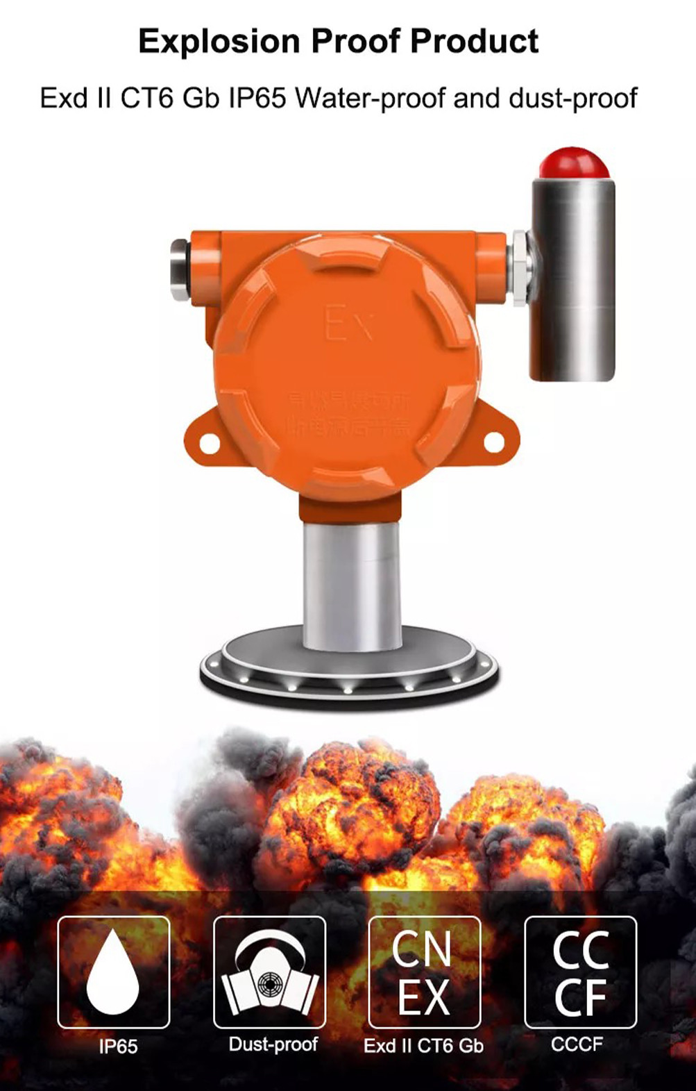 Industrial Carbon Monoxide Fixed Detector Co Gas Monitor Online Gas Monitoring System