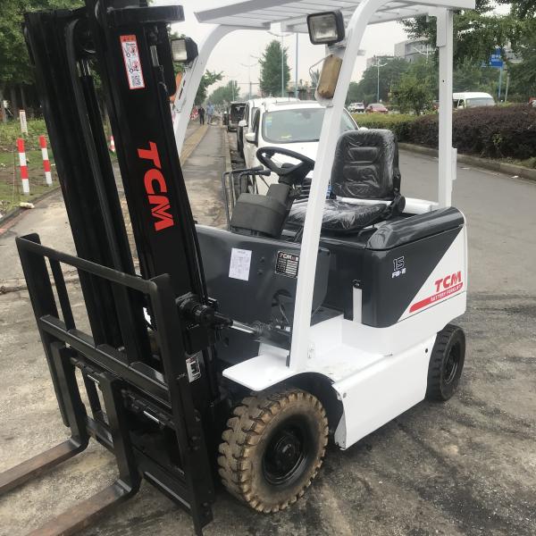TCM 15 Used Electric Forklift With 3m 1.5Ton Lifting Machine With Core Engine Component Powerful Battery