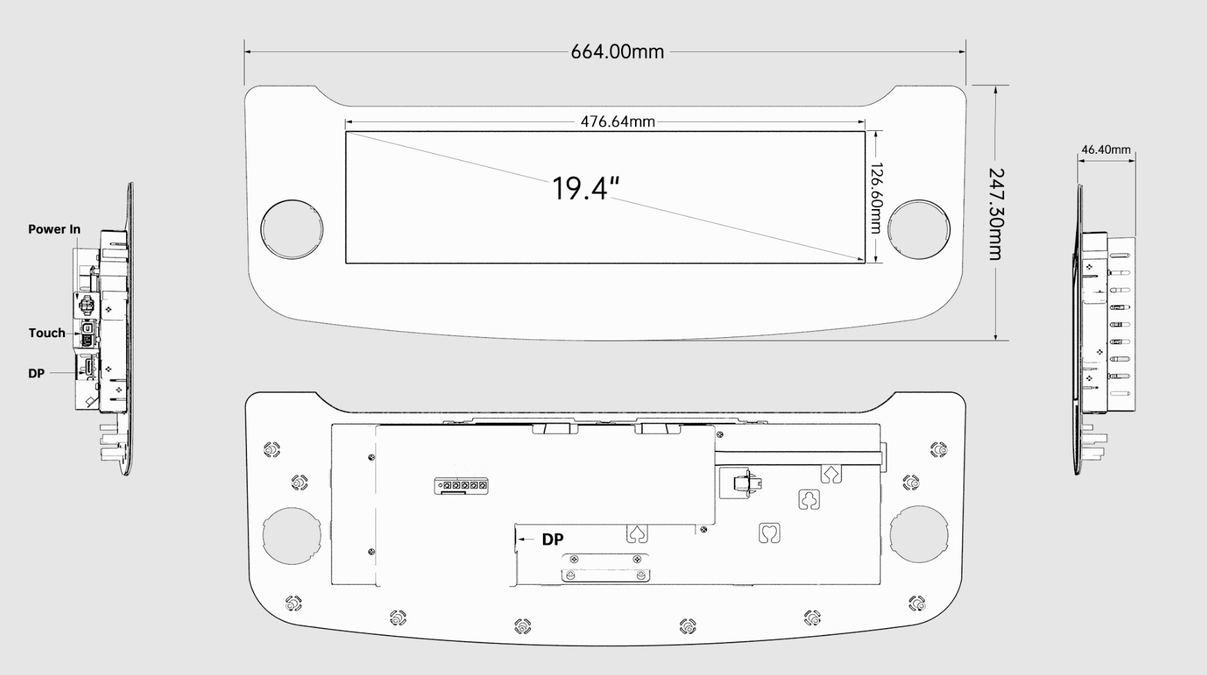 19.4inch SG/Light & Wonder Kascada Ideck USB For Kascada Cabinets