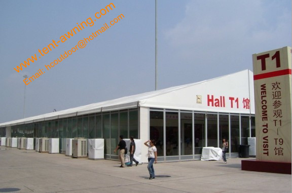 Temporary Big Tent for Exhibition Aluminum Clear Span Large Trade Show Marquee 30x60m