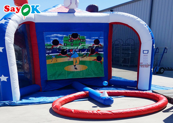 Inflatable Ball Game Carnival Inflatable Sports Games Batter Up Teeball Baseball Shooting