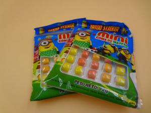 China Mini Round Colorful Mixed Chewing Gum Candy For Kids 12g Bag Packed on sale