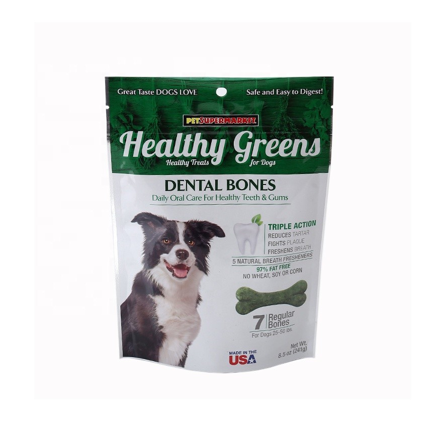 Popular Gravure Printing Top Slider k Plastic Pet Dog Treats Food Packaging Bag With Strong Sealing